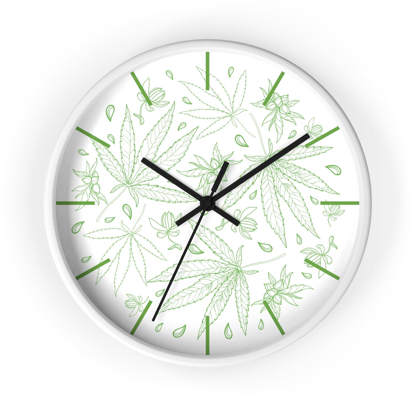 Floral Weed Wall Clock