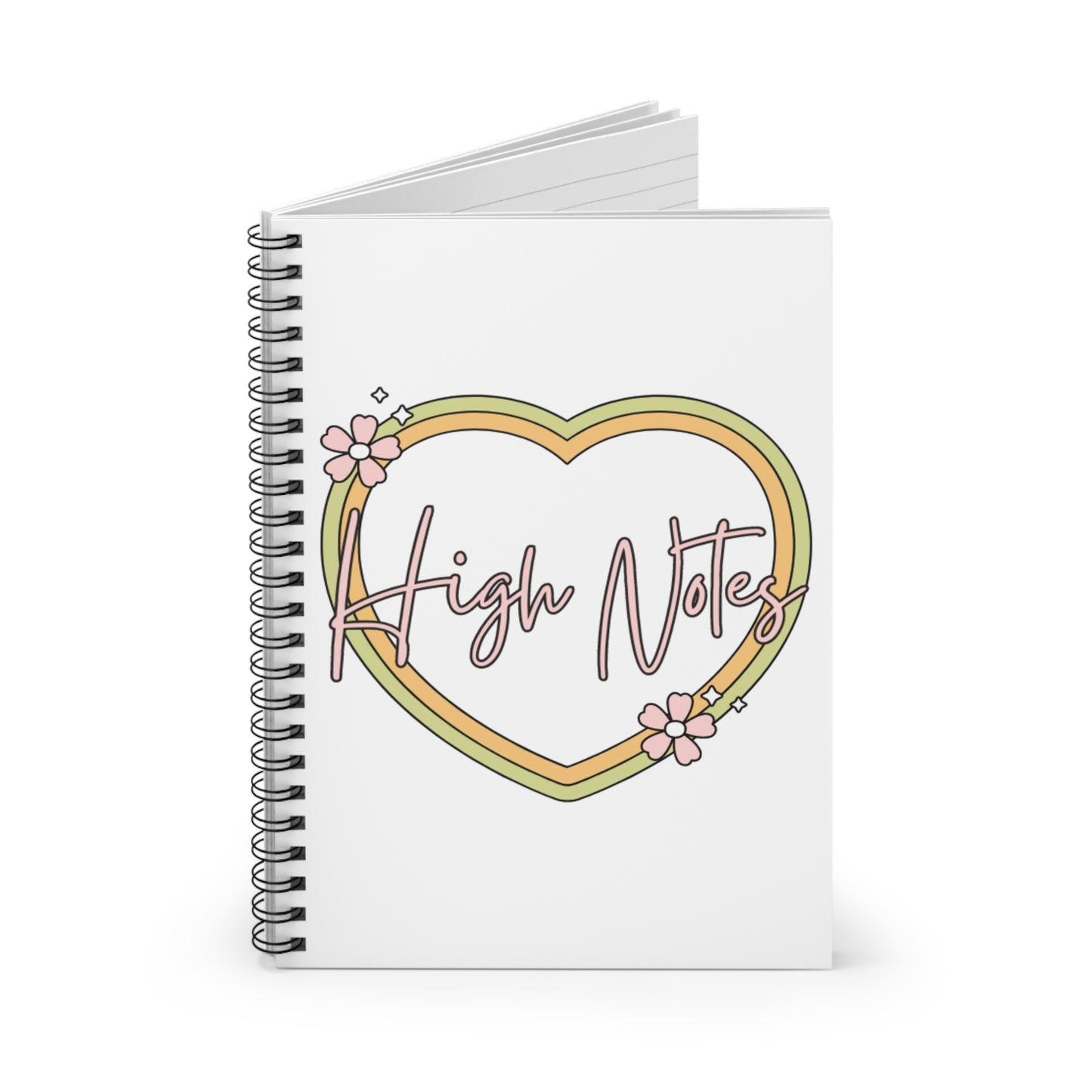 "High Notes" Ruled Line Spiral Notebook