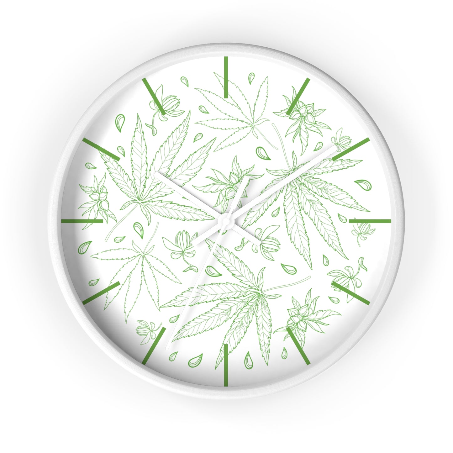 Floral Weed Wall Clock