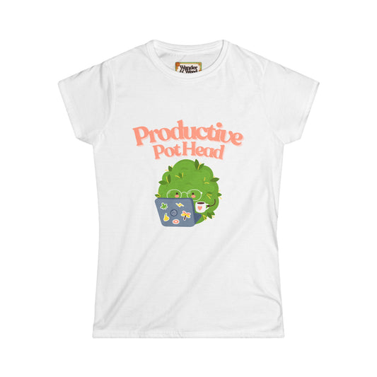 "Productive Pothead" Funny Women's Soft Style Tee