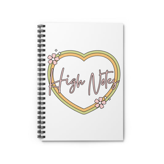 "High Notes" Ruled Line Spiral Notebook