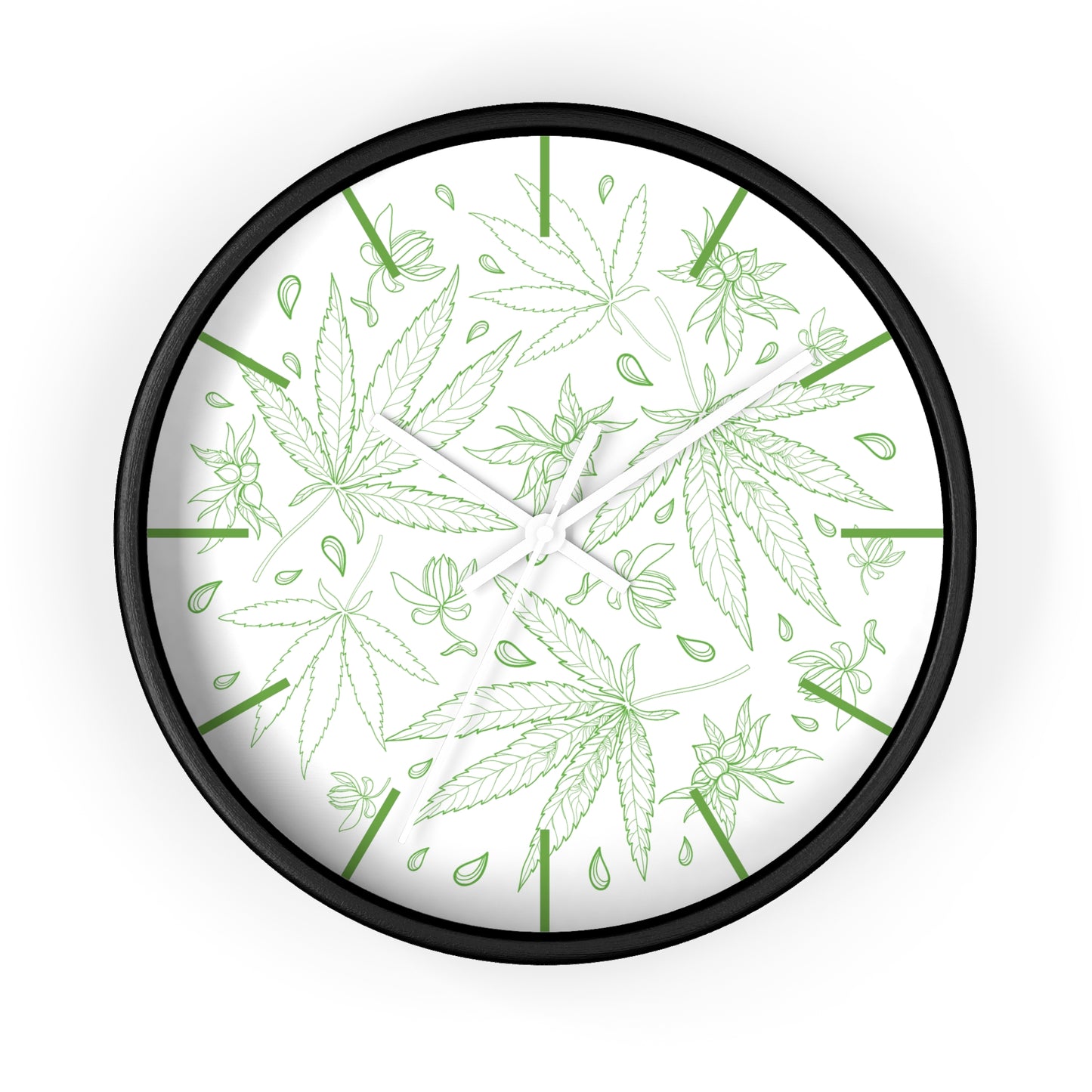 Floral Weed Wall Clock