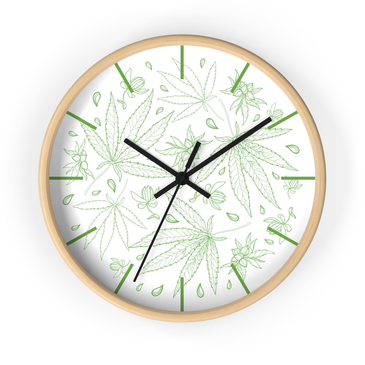 Floral Weed Wall Clock