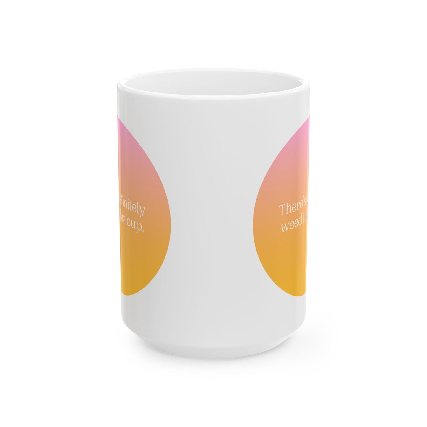 "There's Definitely Weed in This Cup" Ceramic Mug (11oz, 15oz)