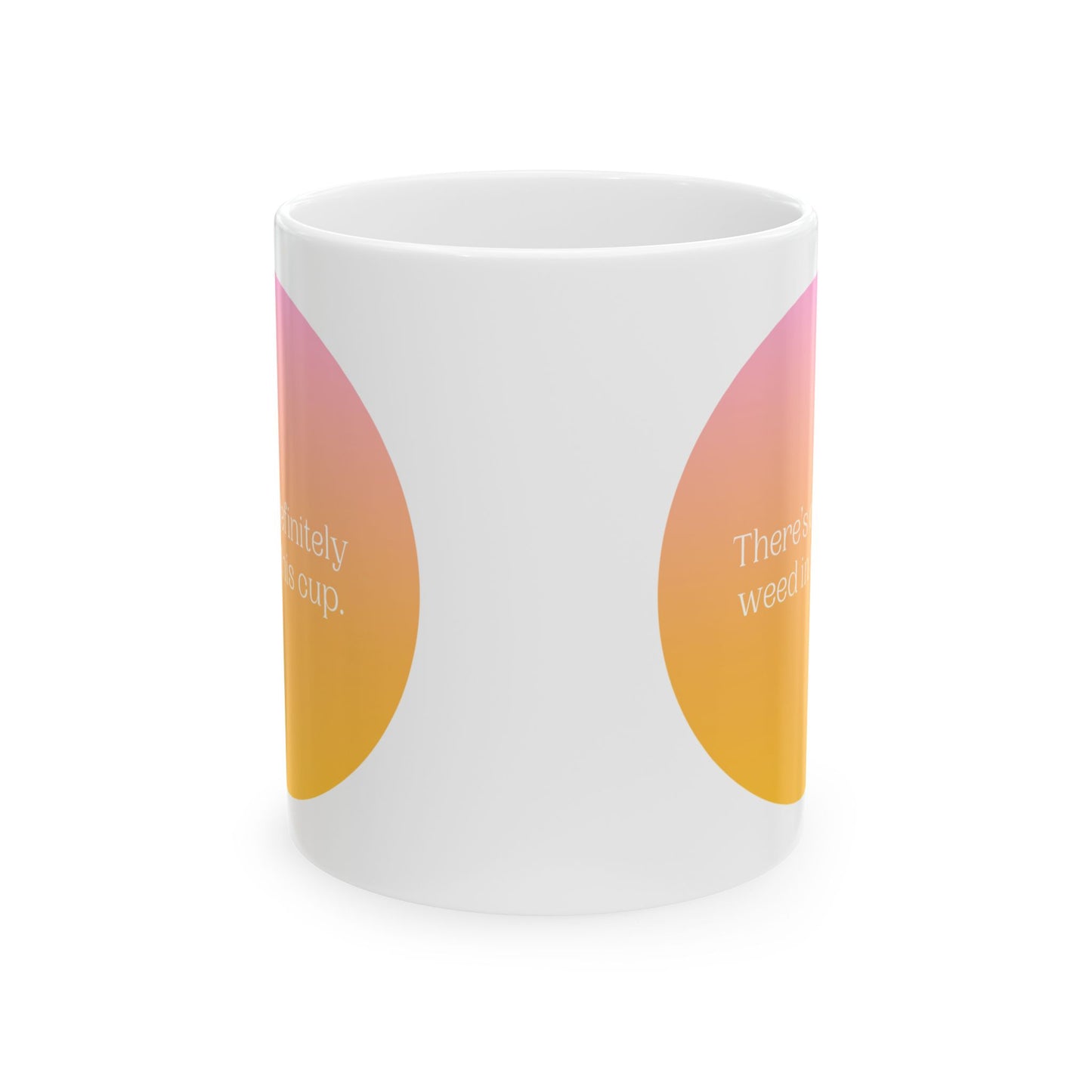 "There's Definitely Weed in This Cup" Ceramic Mug (11oz, 15oz)