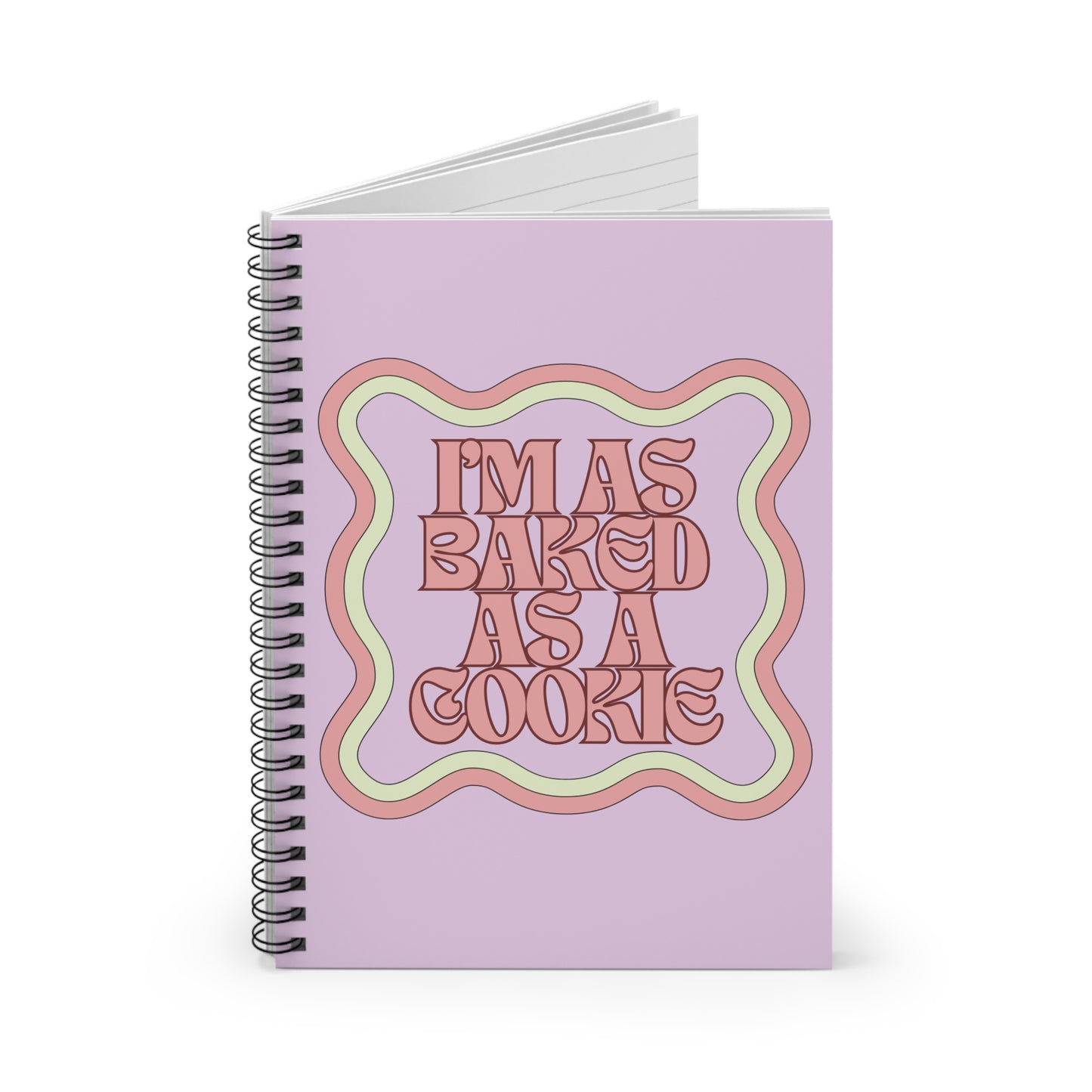 "Baked as a Cookie" Ruled Lined Spiral Notebook