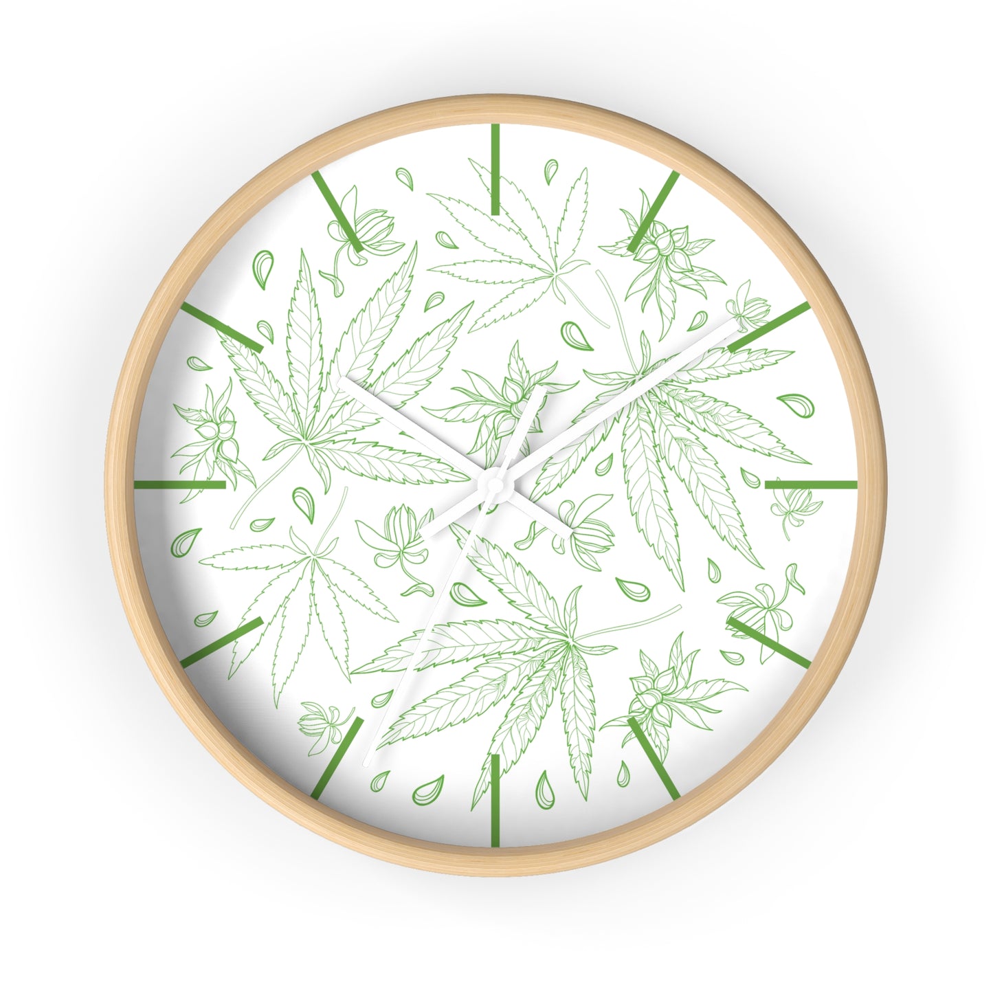 Floral Weed Wall Clock