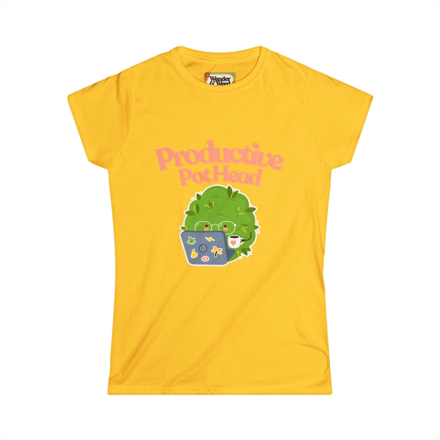 "Productive Pothead" Funny Women's Soft Style Tee