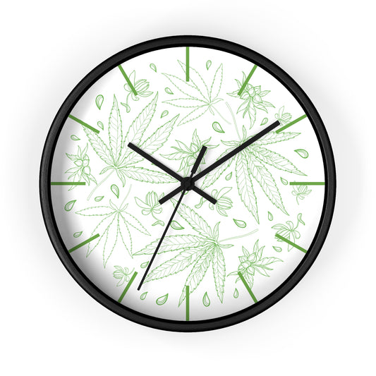 Floral Weed Wall Clock